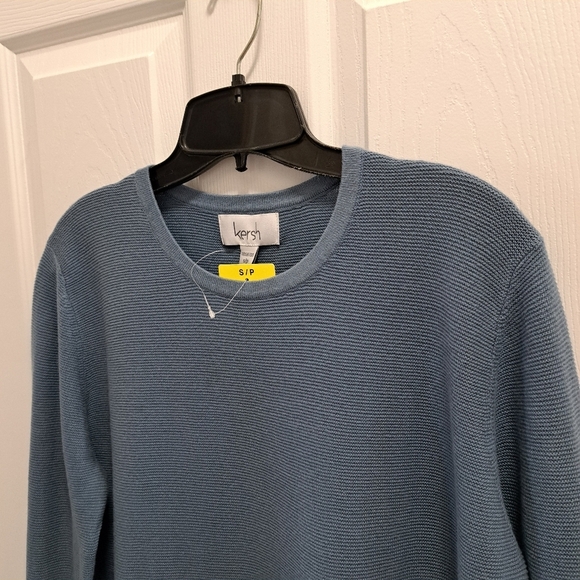 NWT Kersh Blue Long Sleeve Sweater Women's Small Knit Tunic Length - Picture 12 of 15